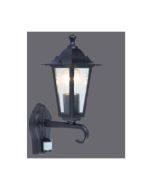 Lutec 5112104012 Corniche PIR IP44 E27 Wall Light Black