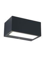 Lutec 5189102118 Gemini IP54 Integrated LED Wall Light Dark Grey 500lm 4000K