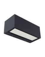 Lutec 5189112118 Gemini IP54 Integrated LED Wall Light Dark Grey 1230lm 3000K