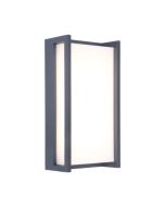 Lutec 5193001118 Qubo IP54 Integrated LED Wall Light Dark Grey 1100lm 3000K