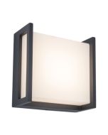Lutec 5195401118 Qubo IP54 Integrated LED Wall Light Dark Grey 650lm 3000K
