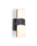 Lutec 5198101118 Cyra IP54 Integrated LED Wall Light With Adjustable Heads Dark Grey 1000lm 3000K
