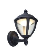 Lutec 5260101012 Unite IP44 Integrated LED Wall Light Black 330lm 3000K