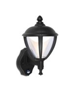 Lutec 5260103012 Unite PIR IP44 Integrated LED Wall Light Black 330lm 3000K