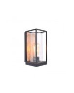 Lutec 5288814012 Flair Outdoor E27 Half Wall 1 Light Wood Look
