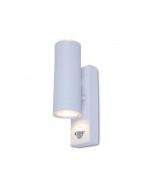 Lutec 5510807407 Grange PIR IP44 Integrated LED Wall Light White 760lm 3000K