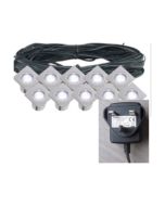 Lutec 6446410001 Twilight IP67 30Mm White Square LED Deck Light Stainless Steel 90lm 4000K
