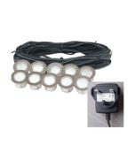 Lutec 6446610001 Twilight IP67 45Mm White Round LED Deck Light Stainless Steel 180lm 4000K
