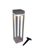 Lutec 6908002337 Table Cube IP44 Integrated LED Portable Solar Light Silver 100lm 3000K