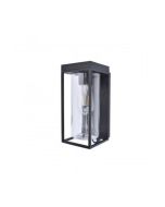 Lutec 6988804012 Flair Solar Wall 1 Light PIR E27 W/Bulb Black