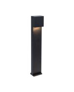 Lutec 7104002012 Gemini Xf IP54 Integrated LED Bollard Light Matt Black 800lm 3000K