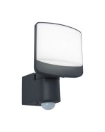 Lutec 7625701345 Sunshine IP44 Integrated LED Wall Light Black 800lm 5000K