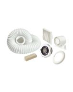 Manrose 100mm Showerlite Fan Kit Timer LED