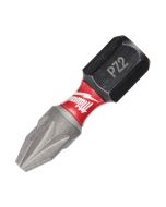 Milwaukee Shockwave Screwdriver Bit Pozidrive PZ2 Impact Duty (Pack=2) 25mm
