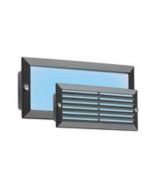 Knightsbridge BLED5BB 5W Recessed LED Bricklight Blue LED IP54 Black c/w Plain & Louvre Cover