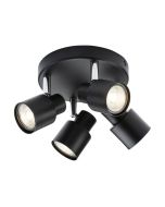 Knightsbridge CSP3MB GU10 Quad Multi Spotlight Matt Black