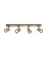 Knightsbridge CSP4AB GU10 Quad Bar Spotlight Antique Brass