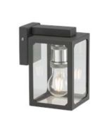 Knightsbridge LANTBK Modern E27 Wall Lantern IP23 Anthracite