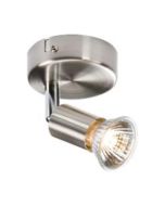 Knightsbridge NSPGU1BC GU10 Single Spotlight 80mm IP20 Brushed Chrome