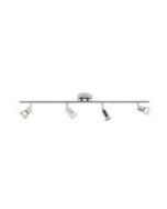 Knightsbridge NSPGU4C GU10 Quad Bar Spotlight 90x760mm Chrome 