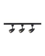 Knightsbridge TRKIT4ABK 1 Circuit Tracklight Kit Black c/w 1x 1M Track, 1x Live/Dead Ends, 3x Spotlights