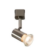 Knightsbridge TRKSP2ABC 1 Circuit Track GU10 Adjustable Spotlight Brushed Chrome