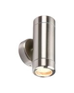 Knightsbridge WALL2 GU10 Up/Down Wall Light IP65 Stainless Steel