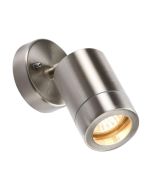 Knightsbridge WALL3L GU10 Single Adjustable Wall Light IP65 Stainless Steel (Lightweight)