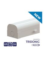 NET LED NET-43-11-16 Foxton Batten LED Tri-Colour Emergency Dim IP20 3000/4000/5500K 32W 6ft White Steel