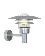 Nordlux 71411031 Lonstrup 32 E27 IP44 Wall Light 60W 230V 28.5x36cm Galvanised