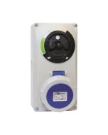 Niglon 16154 Schyller Wall Interlocking Switched 2P+E Socket IP66 16A 240V Blue