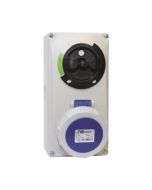 Niglon 16166 Schyller Wall Interlocking Switched 2P+E Socket IP66 32A 240V Blue