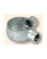 Niglon CBA20G 2 Way Angle Circular Box 20mm Malleable Iron Galvanised