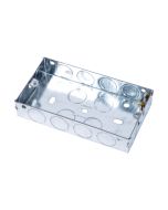 Niglon E12 2 Gang Switch & Socket Box Standard Pattern 25mm Steel