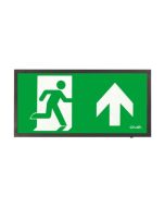 Ovia CALVEX 4W Emergency LED Box Maintained Sign Up Legend - Black