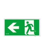 Ovia CALVEX 4W Emergency LED Self-Test Box Maintained Sign Left Legend - White