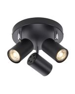 Saxby 101334 Arezzo GU10 3 Light Multi Spotlight Black IP20