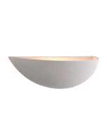 Saxby 10401 Mini-Crescent E27 Wall Light Plaster-In IP20 White 398x120x163mm