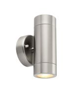 Saxby 13802 Palin GU10 Up/Down Wall Light IP44 Stainless Steel