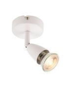 Saxby 43281 Amalfi GU10 1 Light Adjustable Spotlight White Dimmable IP20
