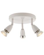 Saxby 43283 Amalfi GU10 3 Light Multi Spotlight White Dimmable IP20