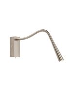 Saxby 50606 Madison 1W LED Reading Wall Light 3000K IP20 Brushed Chrome c/w Toggle Switch