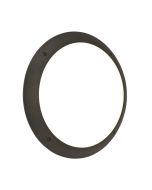 Saxby 55689 Seran 12W LED Bulkhead 6000K IP44 300mm Matt Black/Opal