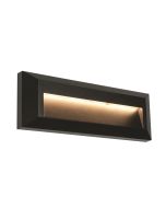 Saxby 61214 Severus 2W LED Rectangular Wall Light 3/4/6K Indirect IP65 Black 80x230x30mm
