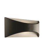 Saxby 61865 Vulcan 1 Light LED Wall Light 3000K 12W IP65 Black 300x120x100mm