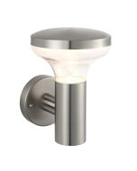 Saxby 67701 Roko 1 Light GU10 Wall Lantern IP44 Stainless Steel c/w Clear PC Diffuser 