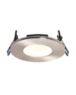 Saxby 69881 OrbitalPLUS 9W LED Fire Rated Downlight 3000K IP65 Satin Nickel 97mm Cut-out 