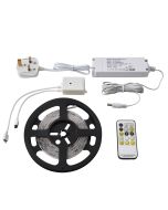 Saxby 73666 Flexline 12V 24W LED Strip 3/4/6K IP20 24W 5m Kit c/w Driver/Remote Control