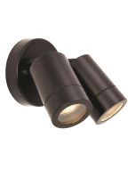 Saxby 75437 Palin GU10 Adjustable Twin Wall Light IP44 Matt Black