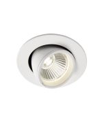Saxby 78537 Axial 9W LED Wallwasher Tilt Downlight 4000K 75x90mm Matt White